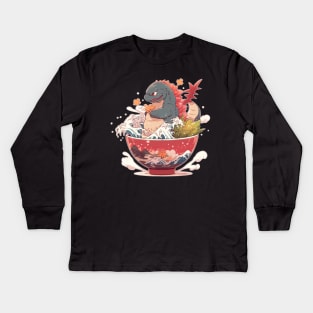 Godzilla - Gojira Ramen Kids Long Sleeve T-Shirt